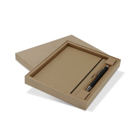 129676 - Kraft Notebook and Pen Gift Set - Image 3