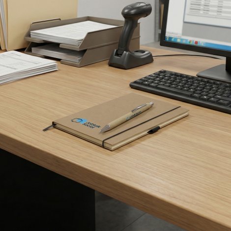 129676 - Kraft Notebook and Pen Gift Set - Image 7