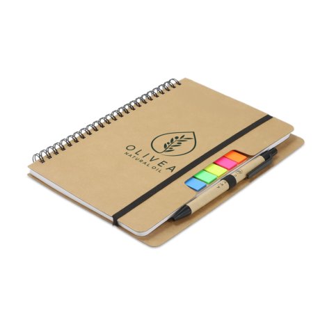 129579 - Kraft Notebook with Notes and Flags - Image 2