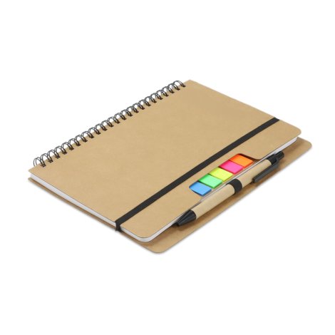 129579 - Kraft Notebook with Notes and Flags - Image 3