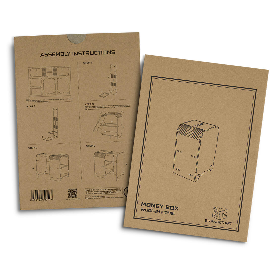 126735 - BRANDCRAFT Money Box Wooden Model - Image 5