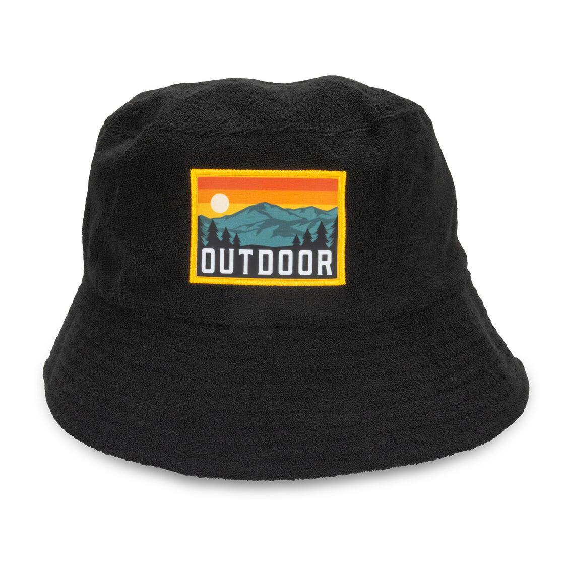 129723 - Terry Towelling Bucket Hat with Full Colour Patch - Image 2